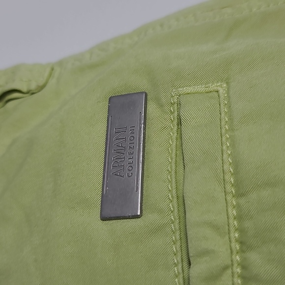 ARMANI COLLEZIONI Green Cotton Straight Leg Pants Size IT 52 US 36 US 14-16 - Picture 15 of 15